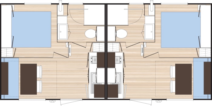 Mobil-Home Standard 16M² 1 Chambre + Terrasse 9M² + Tv