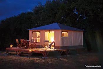 Mietunterkunft - New - Bungalow In Tuch Marquises 19M² 2 Zimmer (Ohne Sanitärausstattung) Mini 1 Nacht - Flower Camping Le Jardin de Sully