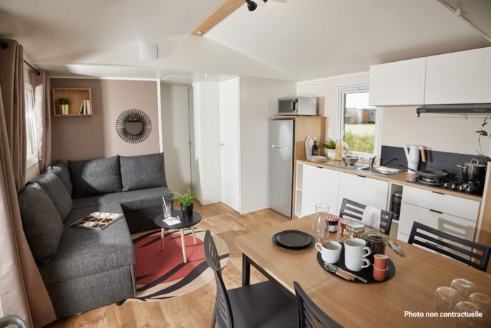 New - Home Flower Premium 35 M² (3 Ch - 6Pers.)+ Terrasse Semi-Couverte 18M² + Lv + Tv + Plancha