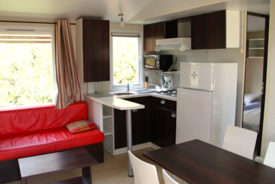 Mobile home Standard 34m² 3 rooms + terrace 18m² + TV + air-conditioning