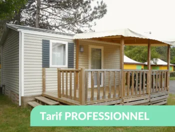 Mietunterkunft - [Réservé Aux Professionnels] Mobilhome Studio Confort 1 Personne / 1 Chambre - Flower Camping Le Jardin de Sully
