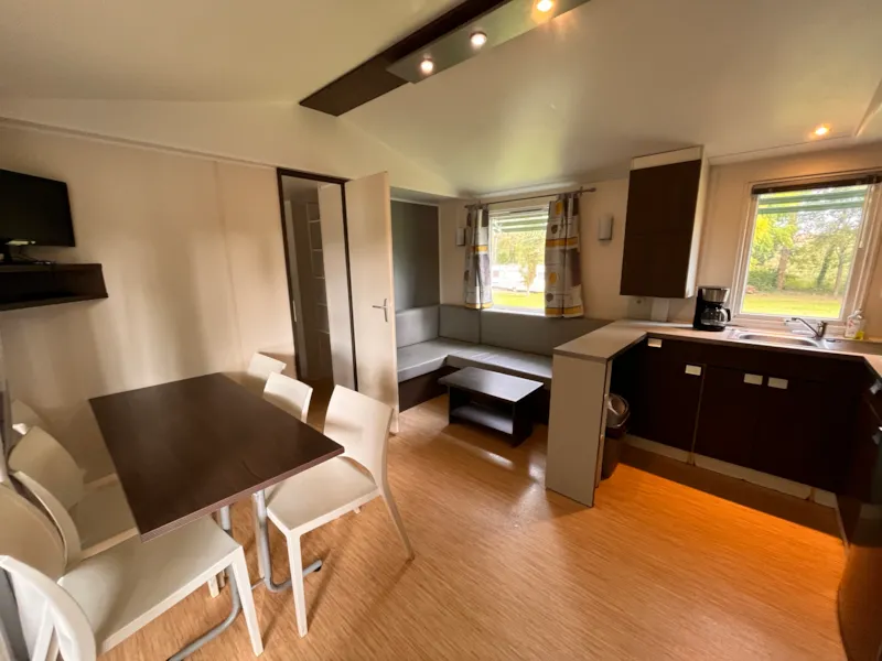 Mobil Home Confort 38M² 3 Chambres + Tv + Terrasse Couverte 18M² + 2 Salles De Bains