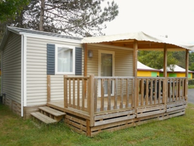 Mobile home Confort 21m² 1 room + sheltered terrace 12m² + TV + air-conditioning