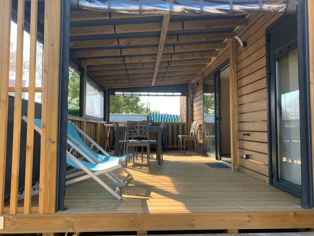 Location - C- Mobil-Home Méditerranée Confort Climatisé 2 Chambres 1/4 Pers. - Chadotel L'Océano d'Or