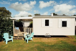 Mietunterkunft - Mobilheim Kouple 25/27M² (1 Schlafzimmer) + Halbüberdachte Terrasse - Camping Kerscolper