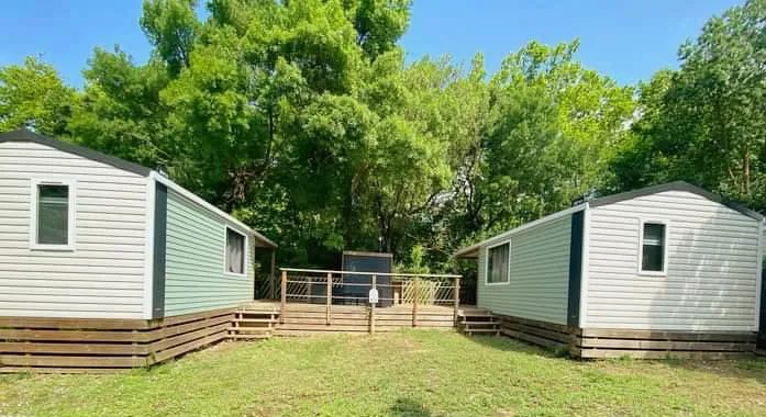 Location - Mobilhome Premium Tribu  4 Ch. Clim-Sdb-Lave Vaisselle - Le Moulin de Sainte Anne