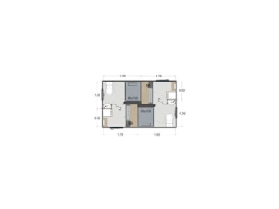 Pitch PREMIUM 2/6 pers. with private sanitary facilities + elec.10A