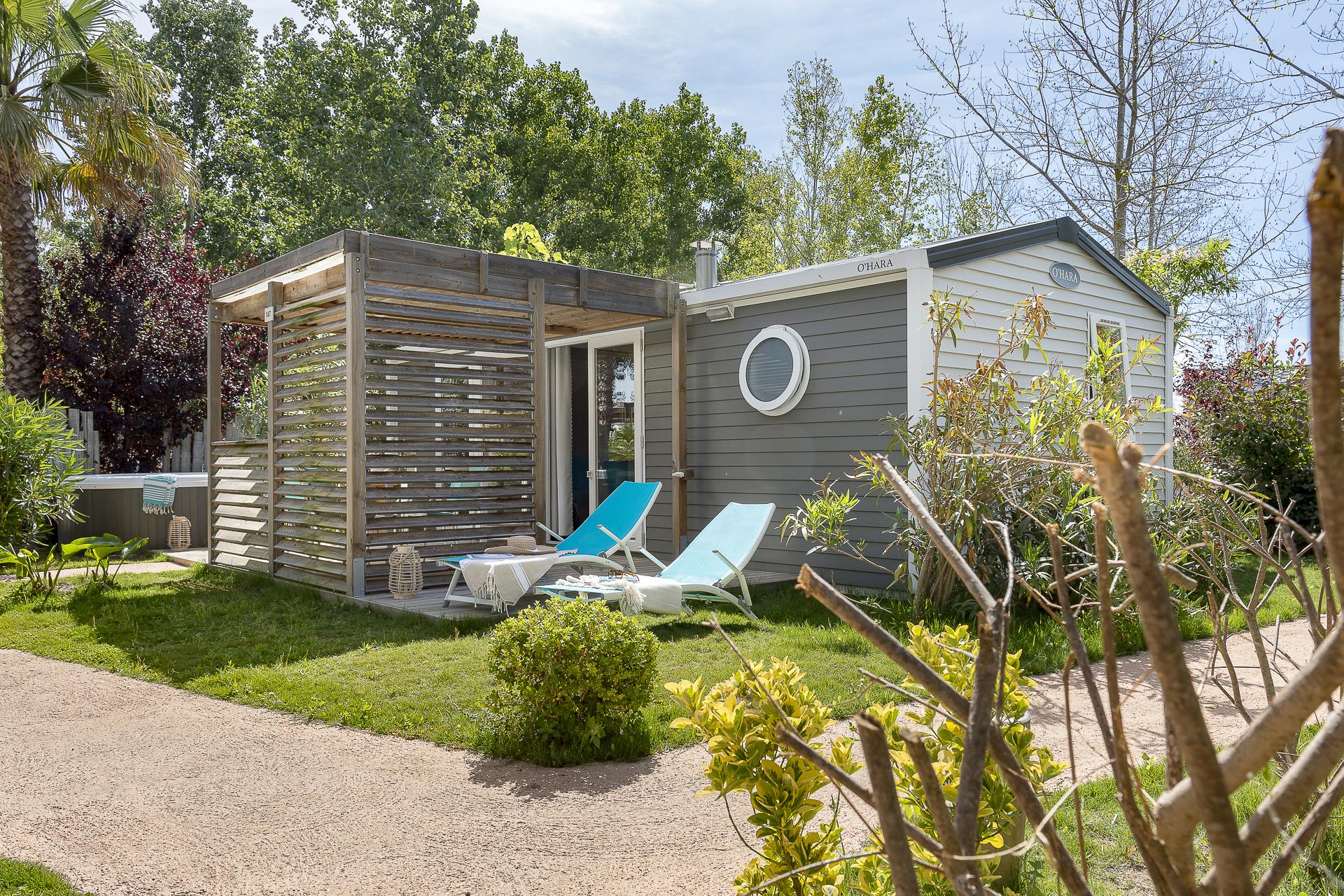 Location - Cottage 2 Chambres Climatisé Avec Spa Premium - Camping Sandaya Blue Bayou