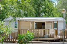 Mietunterkunft - Cottage 2 Schlafzimmer *** Behindertengerecht - Camping Sandaya Blue Bayou