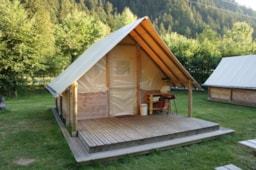 Huuraccommodatie(s) - Habitat Leinwand Canadienne - Camping La Vologne