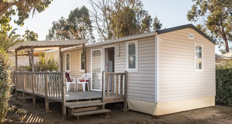 Mietunterkunft - Cottage Klimaanlage + Tv - Camping l’Oasis & California