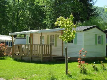 Mietunterkunft - Mobilheim Confort Mont Valier Mit Überdachter Terrasse - Camping Le Haut Salat