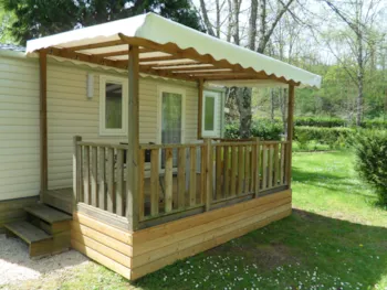 Mietunterkunft - Mobilheim Essentiel Mirabat Mit Überdachter Terrasse - Camping Le Haut Salat