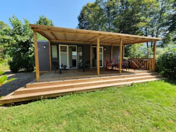 Mietunterkunft - Mobilheim Premium Lesalat Mit Überdachter Terrasse - Camping Le Haut Salat