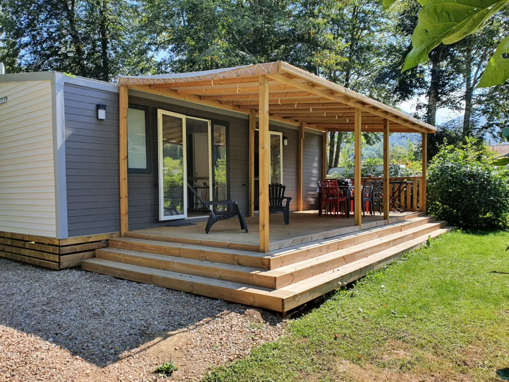 Location - Mobil Home Premium Le Guzet ,  Le Confort En Version Grand Espace - Camping Le Haut Salat