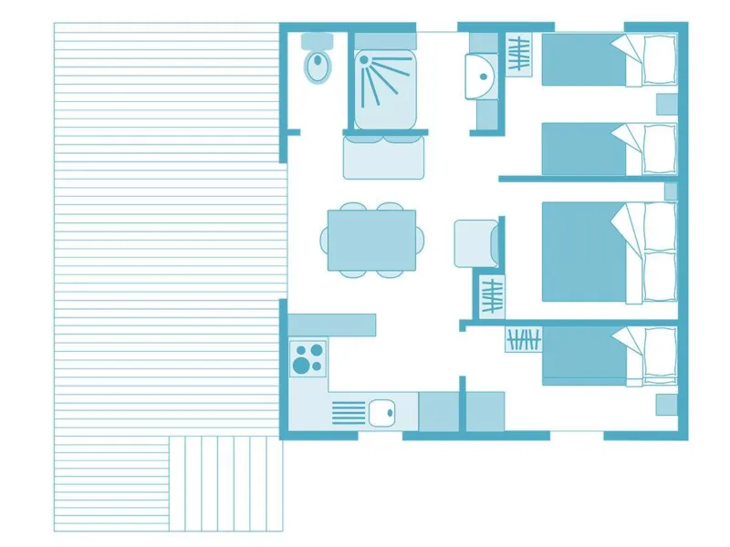 Tente Glamping Sur Pilotis**** - 3 Chambres