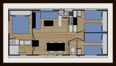 Mobilhome FAMILY  3 bedrooms 31M2 + sheltered terrace — 3
