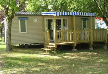Huuraccommodatie(s) - Stacaravan  Confort +  28M2 ,  Overdekt Terras - Camping Paradis Aloé