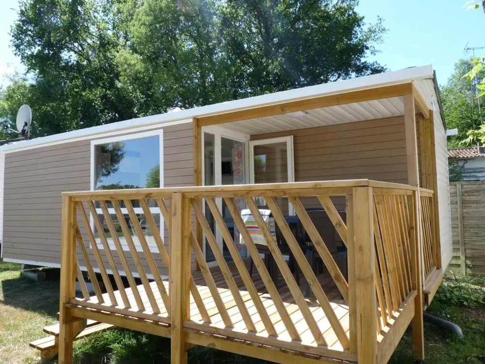 Location - Mobil Home Lodgia  2 Chambres  24 M2 +  Terrasse Couverte - Camping Paradis Aloé