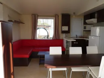 Huuraccommodatie(s) - Stacaravan Family   3 Slaapkamers 31M2 + Overdekt Terras - Camping Paradis Aloé