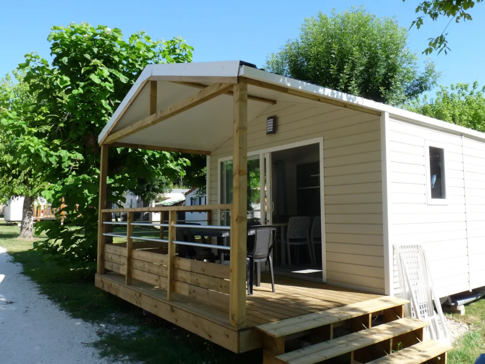 Location - Mobilhome Panama 2 Chambre 25M2 Terrasse Couverte - Camping Paradis Aloé