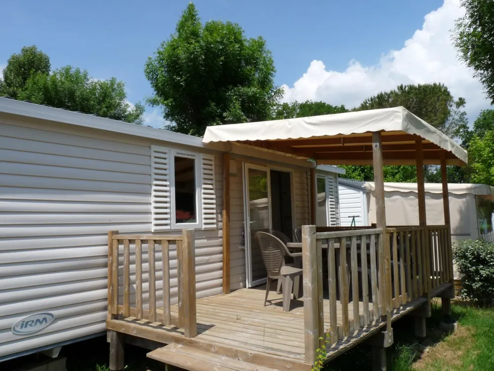 Location - Mobilhome Cactus  2 Chambres  28M²,  Terrasse Couverte - Camping Paradis Aloé