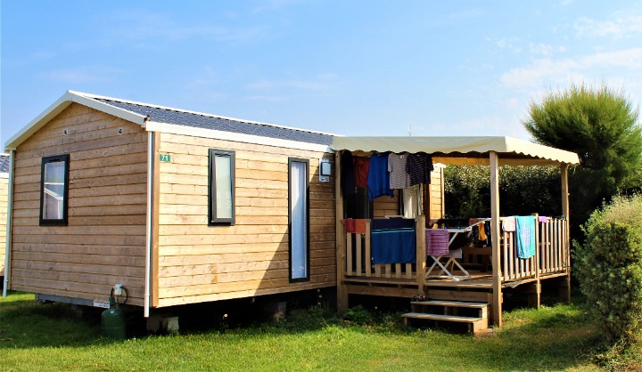 Location - Cottage Grand Confort 2 Chambres + Terrasse Bois - Camping La Plage de Treguer