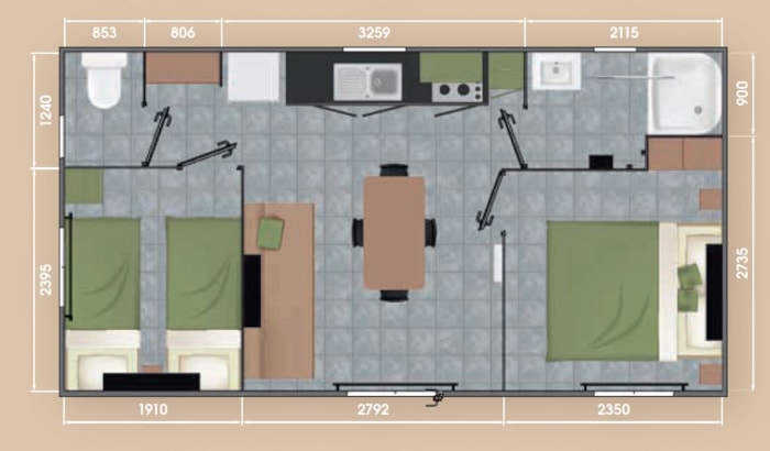 Mobil Home Ciela Confort Compact - 2 Chambres