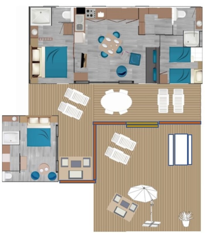 Mobil Home Ciela Exception Tribu Spa - 2 Mobil Homes - 3 Chambres - Draps, Serviettes Et Plancha