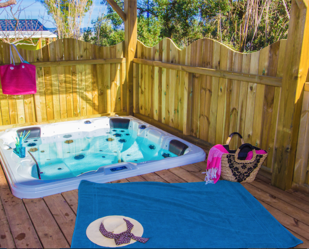 Mobil-home Hawaï - 32 m² - 2 chambres - climatisé - Jacuzzi