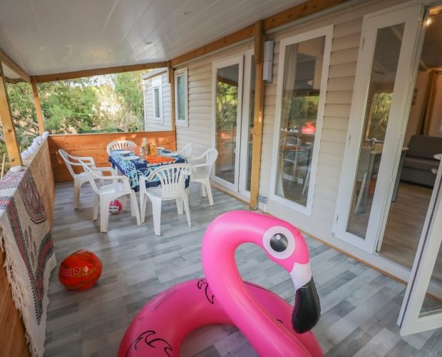 Mobilheim Bora-Bora - 38m² - 3 Schlafzimmer - klimatisiert