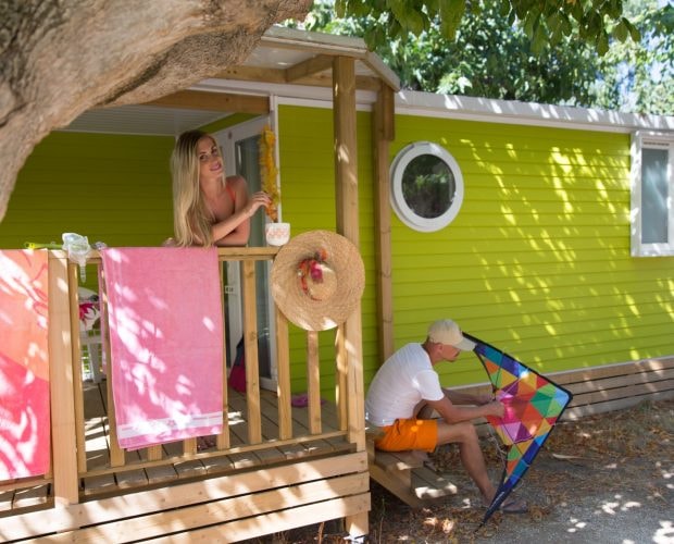 Mobilheim Hawaï 32 m² - 3 Räume- 2 Schlafzimmer - Klimaanlage