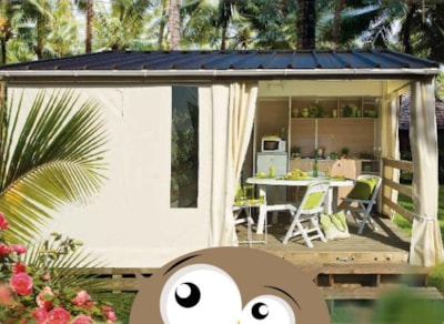 Canvas bungalow TITHOME Standard 26m2 (3 bedrooms) + sheltered terrace — 1