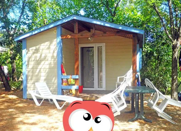 Location - Chalet Abeille Standard 19M2 (1 Chambre)  + Terrasse Couverte 5,50M2 - Flower CAMPING LES FAUVETTES