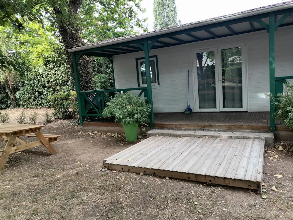 Location - Chalet Epicea Confort 48M2,(3Ch-6 Pers) Avec Terrasse Couverte, Clim Et Wifi Pour Court Séjour - Flower CAMPING LES FAUVETTES