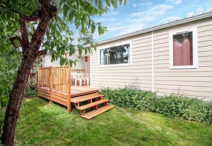 Mobil-Home Evo Premium 23M² (2 Chambres) + Terrasse Intégrée 7M² + Clim + Tv + Lv