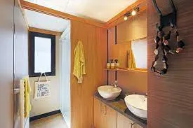 Chalet Ottawa Premium 33M² (3 Chambres) + Terrasse Couverte 14M² + Climatisation + Lv +Plancha