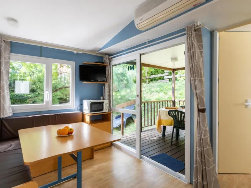 Mobil-Home Mediterranee Confort 26M2 (2 Chambres)+ Terrasse Couverte 6,20M2 - Côté Cévennes+ Clim+Tv