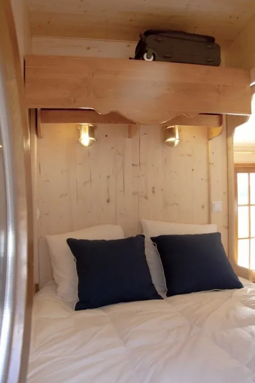 Location - Cabane De Sam Climatisée ( Petite Maison De Famille, Spa Privatif Sur La Terrasse ) / 5 Pers Inclus - image n°5 - Roulottes et Cabanes de Saint Cerice