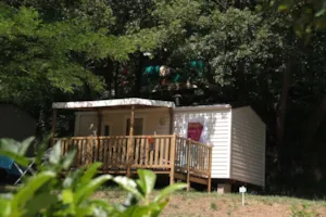 Locatif - Mobil-home 2/3 Plätze + Platz Kinderbett . TV - Camping Coeur d'Ardèche