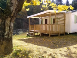 Mietunterkunft - Mobilheim 4 Plätze 24M2. Tv - Camping Coeur d'Ardèche