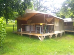 Huuraccommodatie(s) - Kleine Lodge 20M² (2 Slaapkamers) Zonder Wc - Camping Coeur d'Ardèche
