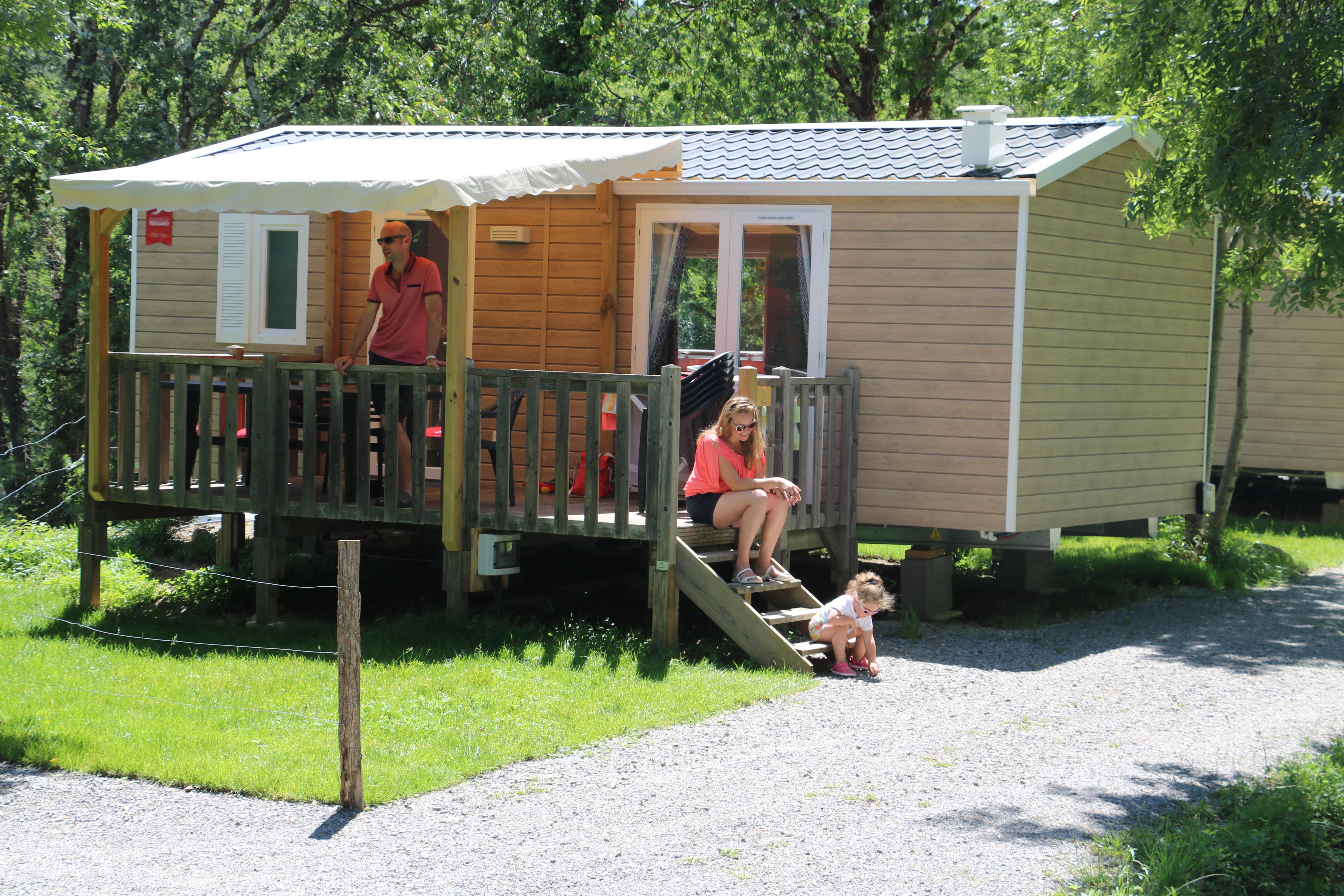 Huuraccommodatie - Cottage Confort 29 M². Vaatwasmachine + Tv - Camping Coeur d'Ardèche