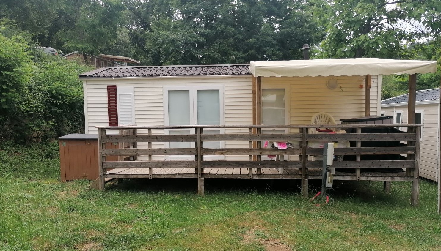Accommodation - 4/6 Seater Mobile Home With Dishwasher And Tv - Camping Coeur d'Ardèche