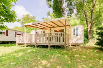 Mietunterkunft - Mobilheim 4/6 Plätze 26M². Tv - Camping Coeur d'Ardèche