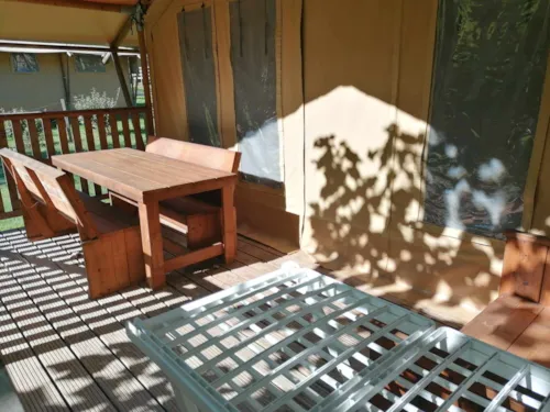Accommodation - Safari Tent 6-Person, Air-Conditioned - image n°7 - Camping Coeur d'Ardèche