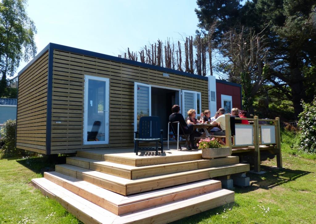 Location - Mobil Home Privilège 3 Chambres Avec Terrasse En Bois - Camping Cap de Bréhat
