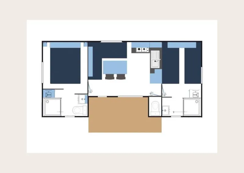 Mobil-Home Confort 2 Chambres - Vue Mer