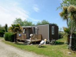 Huuraccommodatie(s) - Mobile Home Premium Grand Large, 3 Kamer, 32 M², Overdekt Terras,Vaatwasser - Sites et Paysages La Torche