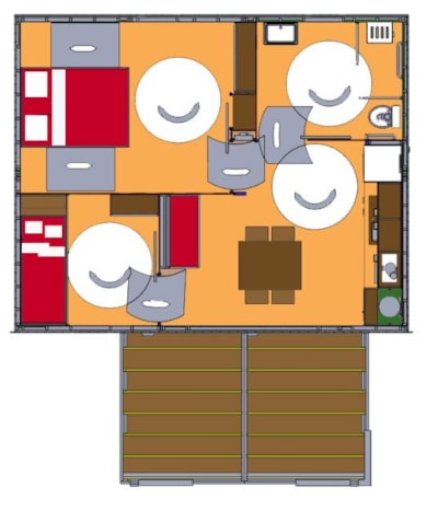 7.CHALET BOIS MONTAGNE 35m² with disabled access and terrace * — 10